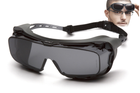 Защитные очки с уплотнителем Pyramex CAPPTURE-Plus (gray) серые - изображение 5