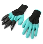 Рукавички граблі садові Garden Genie Gloves, пластикові наконечники кігті