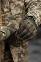 Тактические перчатки с антискользкими вставками и защитными накладками L - изображение 3