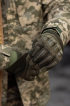 Тактические перчатки с антискользкими вставками и защитными накладками XL - изображение 3