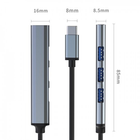 USB Hub Qoltec Hub Adapter USB-C 4 in 1 USB 2.0 USB 3.0 Grey - obraz 3