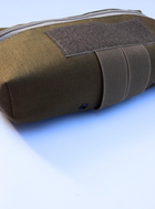 Напашник прямоугольный сумка, подсумок напашник тактический утилитарный с креплением к плитоноске на велкро Койот - изображение 3