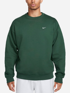 Bluza bez kaptura męska oversize Nike Solo Swoosh Fleece Crew Sweat "Green" DX1361-323 XL Zielona (196607388020)