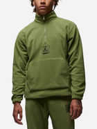 Bluza męska nierozpinana streetwear z kołnierzykiem Nike Jordan Essentials Winterized Fleece Half-Zip "Sky J Light Olive" FD7863-340 M Zielona (196969043551) - obraz 1