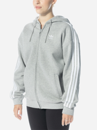 Толстовка на блискавці з капюшоном жіноча Adidas Adicolor Classics 3-Stripes Full-Zip Hoodie W "Medium Grey Heather" IK0437 XS Сіра (4066761398523) - зображення 1