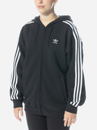 Bluza damska rozpinana streetwear z kapturem długa Adidas Adicolor Classics 3-Stripes Full-Zip Hoodie W "Black" IK0438 M Czarna (4066761329336) - obraz 1