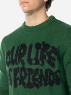 Sweter męski luźny Olaf Stencil Knitted Crewneck "Kelly Green" M140702-KELLY-Zielony L Zielony (8720104765873) - obraz 3