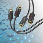 Аудіо кабель 2RCA to 2RCA 1.5m тюльпан-тюльпан Hoco UPA29 перехідник AUX роздвоювач