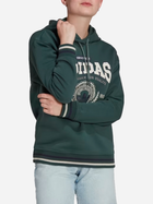 Bluza damska z kapturem oversize Adidas Anniversary Hoodie W "Mineral Green" IA8316 34.5 Zielona (4066749669997) - obraz 1