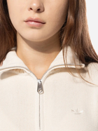 Sweter damski krótki bawełniany z kołnierzykiem Adidas Knit Half Zip W "Cream Beige" II8043 L Beżowy (4066763106638) - obraz 3