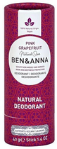 Dezodorant Ben & Anna Natural naturalny dezodorant na bazie sody w sztyfcie Pink Grapefruit 40 g (4260491222282) - obraz 1