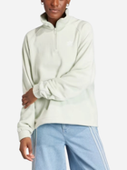 Bluza damska nierozpinana streetwear z kołnierzykiem Adidas Neutral Court 1/4 Zip Track Top "Linen Green" IS5242 M Zielona (4066765087201) - obraz 1