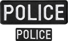 Набір шевронів на липучці IDEIA Police 9х25 см / 4.5х12.5 см вишитий патч 2 шт (4820182652349) - зображення 1