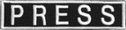 Шеврон нашивка на липучці для журналістів IDEIA PRESS ПРЕСА, вишитий патч 2.5х11.5 см (2200004273389) - зображення 1