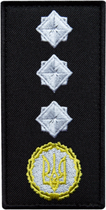 Шеврон нашивка на липучці IDEIA погон звання ДСНС Генерал Полковник, вишитий патч 5х10 см (2200004309293) - зображення 1