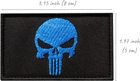 Набор шевронов 2 шт с липучкой IDEIA PUNISHER Череп Каратель синий, вышитый патч 5х8 см (4820182654206) - изображение 5