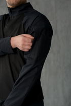 Чоловічий костюм 3в1 " Black" Rip-Stop / Форма убакс + штани Kayman + бейсболка чорний колір з липучками під шеврони 54 - зображення 6