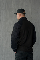 Чоловічий костюм 3в1 " Black" Rip-Stop / Форма убакс + штани Kayman + бейсболка чорний колір з липучками під шеврони 54 - зображення 7