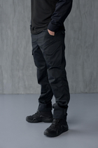 Чоловічий костюм 3в1 " Black" Rip-Stop / Форма убакс + штани Kayman + бейсболка чорний колір з липучками під шеврони 50 - зображення 8