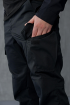 Чоловічий костюм 3в1 " Black" Rip-Stop / Форма убакс + штани Kayman + бейсболка чорний колір з липучками під шеврони 54 - зображення 9