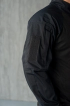 Чоловічий костюм 3в1 " Black" Rip-Stop / Форма убакс + штани Kayman + бейсболка чорний колір з липучками під шеврони 44 - зображення 4