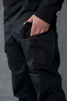 Мужской костюм 3в1 "Black" Rip-Stop / Форма убакс + штаны Kayman + бейсболка черный цвет с липучками под шевроны 56 - изображение 9
