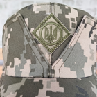 Кепка мазепинка піксель ЗСУ з кокардою, кепка армійська статутна, кепка ЗСУ 57 - зображення 3