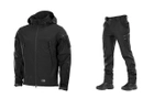 Штаны черные тактические куртка комплект soft shell s m-tac - изображение 1