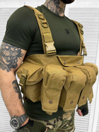 Нагрудная сумка VT-1071 разгрузка олива военная армейская на бронежилет кайот - изображение 2