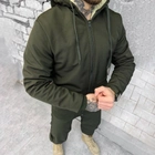Чоловічий зимовий костюм Softshell на хутрі / Куртка + штани "Splinter k5" олива розмір S - зображення 4