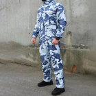 Мужской зимний маскировачный костюм / Влагозащищеная куртка + брюки светлый мультикам размер 3XL 195 - изображение 2