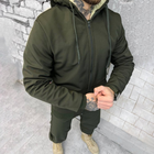 Мужской зимний костюм Softshell на мехе / Куртка + брюки "Splinter k5" олива размер M - изображение 4