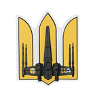 M-Tac наклейка Тризуб UA-Wing Small Yellow - изображение 1