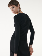 Sweter damski z wiskozy Sinsay 2595F-99X XL Czarny (5904116658238) - obraz 2