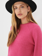 Sweter damski z bufiastymi rękawami Sinsay 7240J-30M M Różowy (5904298754063) - obraz 1