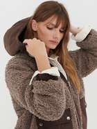 Куртка демісезонна з капюшоном жіноча Sinsay 2944G-89X XL Коричнева (5904015894973) - зображення 4