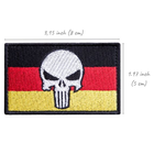 Набір шевронів 2 шт з липучкою IDEIA Прапор Німеччини та Череп Карателя 5х8 см, вишитий патч (4820182657344) - зображення 4