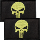 Набор шевронов с липучкой IDEIA Punisher Череп Каратель вышитый патч 5х8 см 2 шт Желтый (4820182655722) - изображение 1
