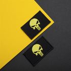 Набір шевронів з липучкою IDEIA Punisher Череп Каратель вишитий патч 5х8 см 2 шт Жовтий (4820182655722) - зображення 6