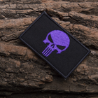 Набір шевронів з липучкою IDEIA Punisher Череп Каратель вишитий патч 5х8 см 2 шт Фіолетовий (4820182654138) - зображення 8
