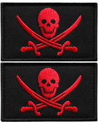 Набір шевронів з липучкою IDEIA Пірат Jolly Roger 5х8 см 2 шт (4820182650185) - зображення 2