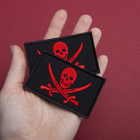 Набір шевронів з липучкою IDEIA Пірат Jolly Roger 5х8 см 2 шт (4820182650185) - зображення 6