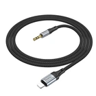 Аудiокабель HOCO UPA26 iP to 3.5mm male, nylon braid, 1m, Black (6942007608817)