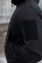 Куртка Softshell мужская Полиция с Флисовой подкладкой черная / Демисезонная водонепроницаемая 3XL - изображение 8