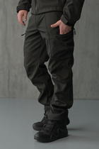 Брюки мужские SoftShell для полиции на флисе с высокой посадкой / Ветро и водозащитные штаны 3XL - изображение 1