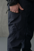 Чоловічі штани SoftShell для ДСНС на флісі із високою Посадкою / Щільні Брюки темно-сині XL - зображення 3