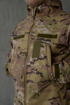 Куртка Softshell чоловіча Multicam з Флісовою підкладкою колір мультикам / Демісезонна водонепроникна M - зображення 7