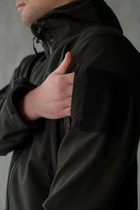 Куртка Softshell чоловіча Поліція з Флісовою підкладкою чорна / Демісезонна водонепроникна 4XL - зображення 4