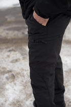 Брюки мужские SoftShell для полиции на флисе с высокой посадкой / Ветро и водозащитные штаны M - изображение 6