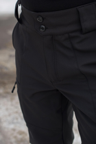 Брюки мужские SoftShell для полиции на флисе с высокой посадкой / Ветро и водозащитные штаны S - изображение 8